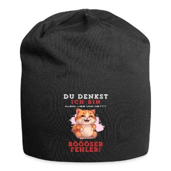 Chat Tshirt Enfants Femmes Drôle Petit Sarcasme - Bonnet en jersey - noir - Devant