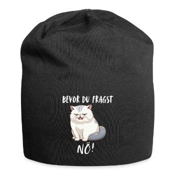 T-shirt chat Drôle Drôle Humour Sarcasme Ironie - Bonnet en jersey - noir - Devant