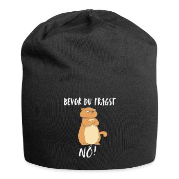 T-shirt chat Drôle Drôle Humour Sarcasme Ironie - Bonnet en jersey - noir - Devant