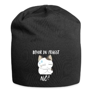 T-shirt chat Drôle Drôle Humour Sarcasme Ironie - Bonnet en jersey - noir - Devant
