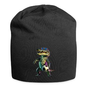 Krokodil - Jersey-Beanie - Schwarz - Vorne