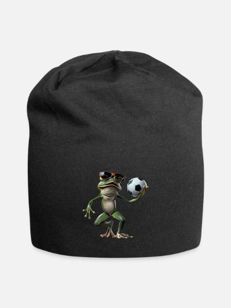 Frosch - Jersey-Beanie - Schwarz