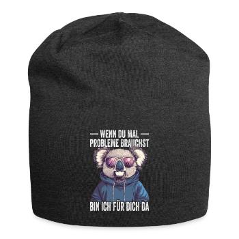 Si jamais vous avez besoin de problèmes, je suis là pour vous - Bonnet en jersey - charbon - Devant