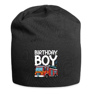 Birthday Boy Firefighter Birthday Boy - Jersey Beanie - black - Front