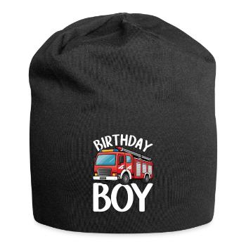 Birthday Boy Firefighter Birthday Boy - Jersey Beanie - black - Front
