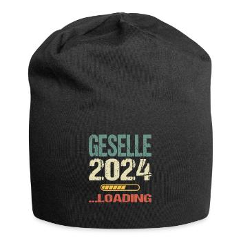 Geselle 2024 Loading Abschluss Prüfung Bestanden - Jersey-Beanie - Schwarz - Vorne