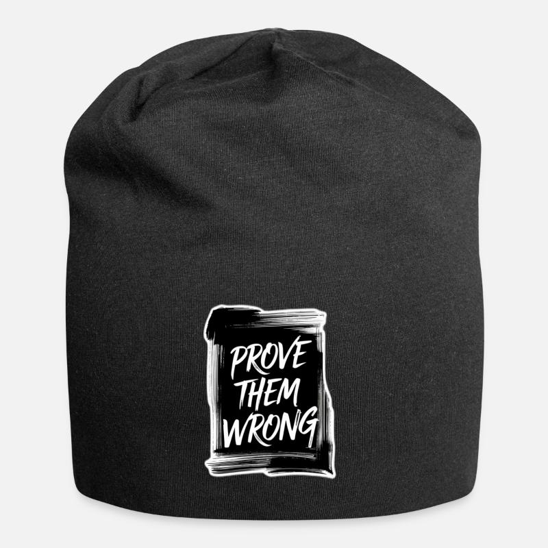 Beweisen Sie ihnen das Gegenteil - Jersey-Beanie - Schwarz