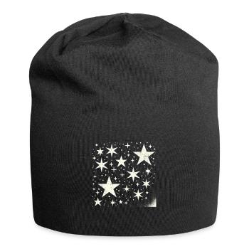 stars lights comet sky star - Jersey Beanie - black - Front