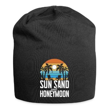 Flitterwochen Ehemann Ehefrau Paare Urlaubs - Jersey-Beanie - Schwarz - Vorne
