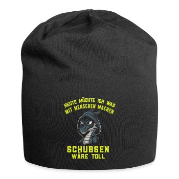 Dragon Irony Funny Work Funny Funny Antisocial - Jersey Beanie - black - Front