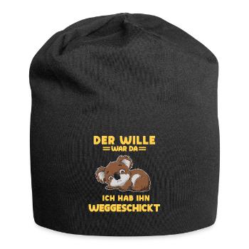 Koala Tshirt Funny Funny Humor Sarcasm Irony - Jersey Beanie - black - Front