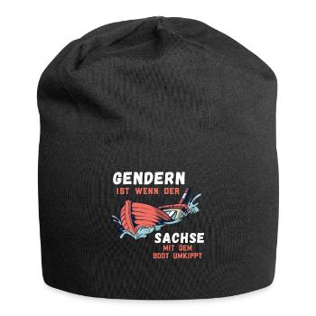 Gendern Tshirt Herren Damen Lustig Witzig Spruch - Jersey-Beanie - Schwarz - Vorne