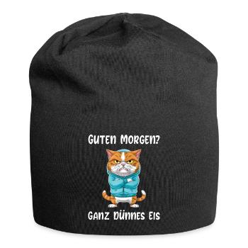 Chat Tshirt Drôle Drôle Humour Sarcasme Bureau - Bonnet en jersey - noir - Devant