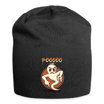 Booing Ghost Funny Ghost Design Word Game - Jersey Beanie - black - Front
