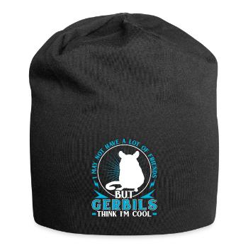 Une gerbille pense que je suis cool Gerbille rongeur - Bonnet en jersey - noir - Devant