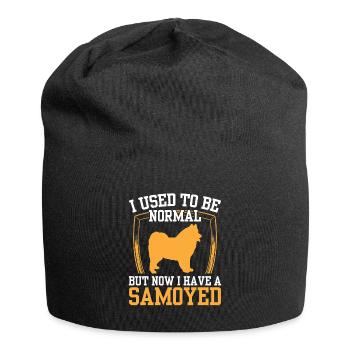Samojede war mal normal Samojedenspitz Samojede - Jersey-Beanie - Schwarz - Vorne