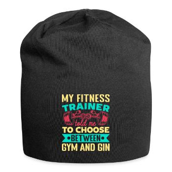 Fitness Motivation Bodybuilder Choisissez entre la salle de sport - Bonnet en jersey - noir - Devant