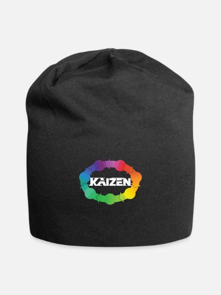Hiragana Katakana Kaizen-methode Kaizen - Jersey-Beanie - Schwarz