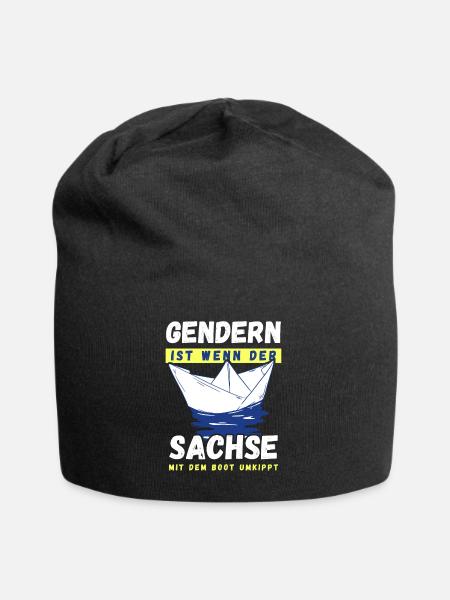 Gendern Tshirt Herren Damen Lustig Witzig Spruch - Jersey-Beanie - Schwarz