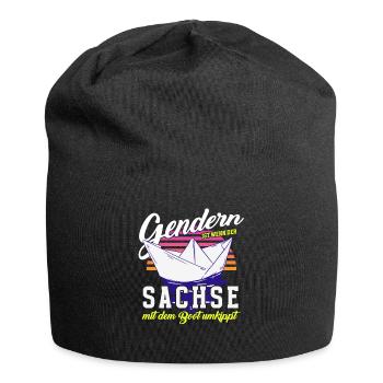 Gendern Tshirt Men Women Funny Funny Saying - Jersey Beanie - black - Front