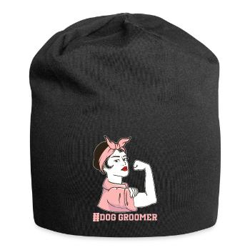 Hundegruamwelpen Haustier -Pflege -Job Salon - Jersey-Beanie - Schwarz - Vorne