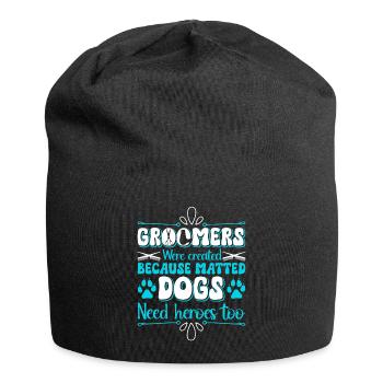 Hundegruamwelpen Haustier -Pflege -Job Salon - Jersey-Beanie - Schwarz - Vorne