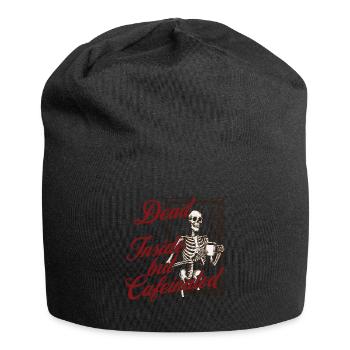 Halloween Coffee Lover Skeleton Coffee Design - Jersey Beanie - black - Front