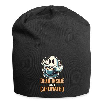 Lustiges Kaffee Gespenst Halloween Spruch Design - Jersey-Beanie - Schwarz - Vorne