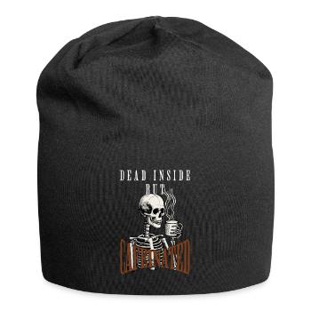Funny coffee saying for Halloween - Jersey Beanie - black - Front