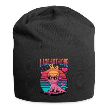 Drôle Axolotl Kawaii je Axo-lot-love toi ! - Bonnet en jersey - noir - Devant
