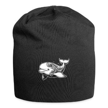 Beluga whale, sea creatures, whale marine ketology - Jersey Beanie - black - Front