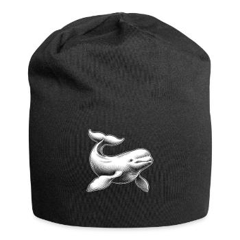 Beluga-wal, Meeresbewohner, Wal-meeresbiologie - Jersey-Beanie - Schwarz - Vorne