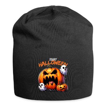 Scary Halloween Pumpkin Pumpkin Face Ghost Creepy - Jersey Beanie - black - Front