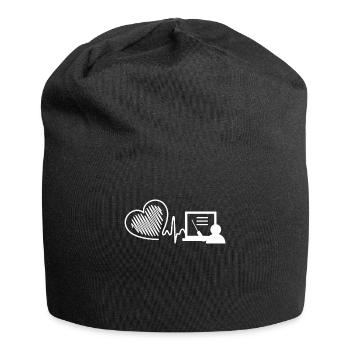 English Teacher English Teacher Heartbeat - Jersey Beanie - black - Front