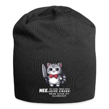 Tshirt chat Drôle Drôle Humour Sarcasme Kitty - Bonnet en jersey - noir - Devant