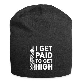 I Get Paid To Get High Transmission Tower Climber - Jersey-Beanie - Anthrazit - Vorne