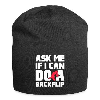 Backflip Salto Akrobatik Parkour Turnen Geschenk - Jersey-Beanie - Anthrazit - Vorne