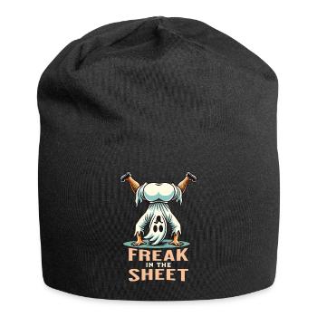 Freak In Sheet Lustiges Gespenster Design - Jersey-Beanie - Schwarz - Vorne