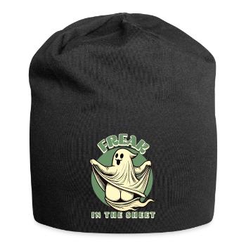Freak in the Sheet Funny Halloween Ghost - Jersey Beanie - black - Front