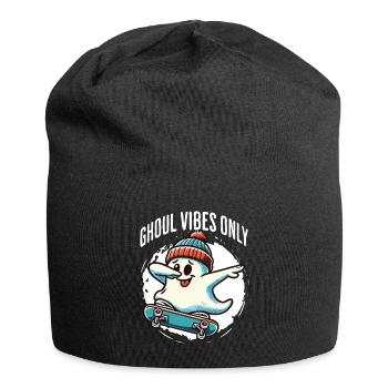 Ghoul Vibes Only Funny Halloween Saying Design - Jersey Beanie - black - Front