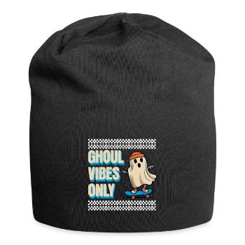 Ghoul Vibes Only Funny Halloween Saying Design - Jersey Beanie - black - Front