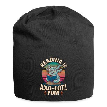 Livres Axolotl drôles La lecture kawaii est amusante - Bonnet en jersey - noir - Devant
