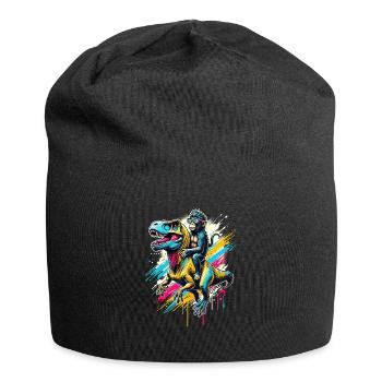 Splash Art Dinosaure T-Rex Singe Tyrannosaurus Rex - Bonnet en jersey - noir - Devant
