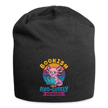 Axolotl Books Kawaii Bookish and Axo-lutely - Jersey-Beanie - Schwarz - Vorne