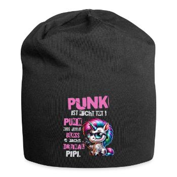 Punk Rock - I'm old but punk is not dead - Jersey Beanie - black - Front