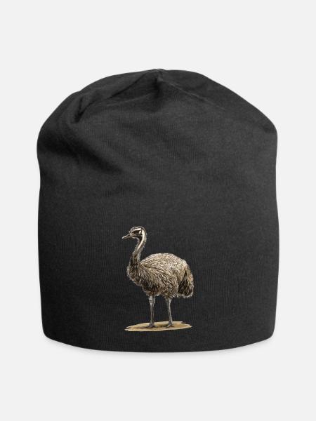 Emus Emu - Jersey-Beanie - Schwarz