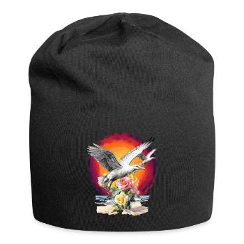 Seagulls Seagull Seagulls Maritime Sunset - Jersey Beanie - black - Front