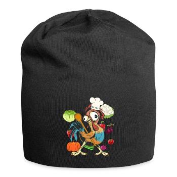 Poulet Coq Cuisinier Cuisiniers Cuisinier Arts culinaires Légumes - Bonnet en jersey - noir - Devant