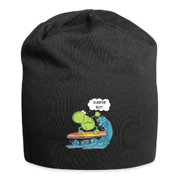 Frog Surfer Surfer Surfer Surfer Girl - Jersey Beanie - black - Front