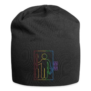 Elevator LGBT Rainbow Repair Inspector Elevator - Jersey Beanie - black - Front